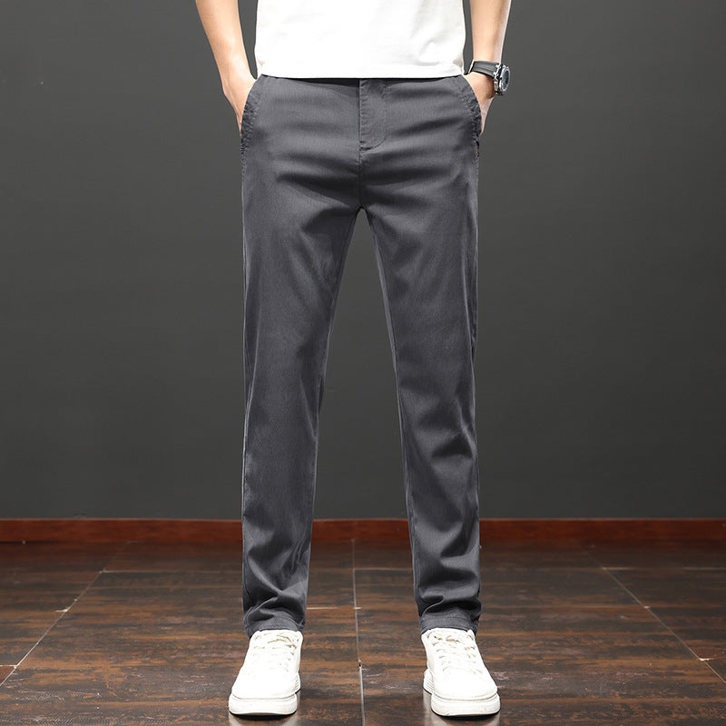 Tencel Lyocell Light And Easy To Care Slim-fitting Straight Pants Men's