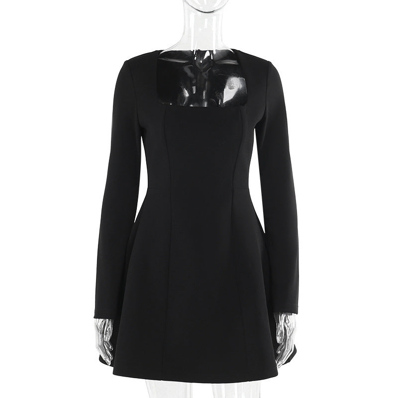 Slim Fit Square Collar Dress